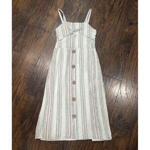 Beautees Girls Size 10 Striped Spaghetti Strap Dress